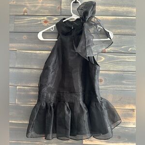 Stylish Black Formal Halter Top w/Bow